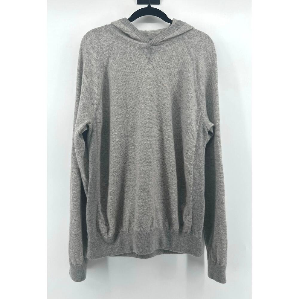 Vince Cashmere Wool Blend Hooded Sweater Men's Size XL Gray